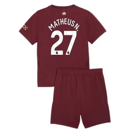 Manchester City Matheus N. 27 Third Shirt Kids 2024-2025 Voetbaltenue