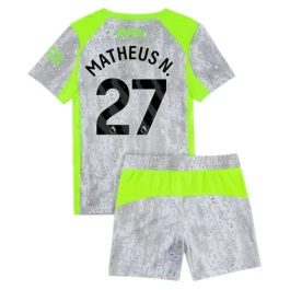 Manchester City Matheus N. 27 Third Shirt Kids 2025-2026 Voetbaltenue