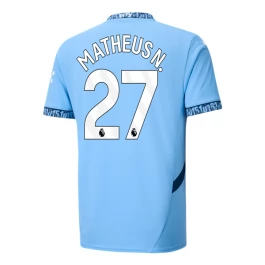 Manchester City Matheus N. 27 Thuisshirt 2024-2025 Voetbaltenue