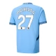 Manchester City Matheus N. 27 Thuisshirt 2024-2025 Voetbaltenue