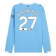 Manchester City Matheus N. 27 Thuisshirt 2025-2026 L/S Voetbaltenue