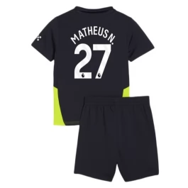 Manchester City Matheus N. 27 Uitshirt Kids 2024-2025 Voetbaltenue