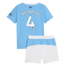 Manchester City Reijnders 4 Thuisshirt Kids 2025-2026 Voetbaltenue