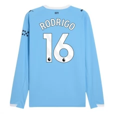 Manchester City Rodrigo 16 Thuisshirt 2025-2026 L/S Voetbaltenue Manchester City Rodrigo 16 Thuisshirt 2025-2026 L/S Voetbaltenue