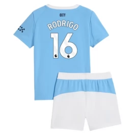 Manchester City Rodrigo 16 Thuisshirt Kids 2025-2026 Voetbaltenue