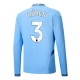 Manchester City Rúben 3 Thuisshirt 2024-2025 L/S Voetbaltenue