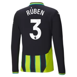 Manchester City Rúben 3 Uitshirt 2024-2025 L/S Voetbaltenue