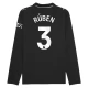 Manchester City Rúben 3 Uitshirt 2025-2026 L/S Voetbaltenue