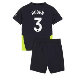 Manchester City Rúben 3 Uitshirt Kids 2024-2025 Voetbaltenue