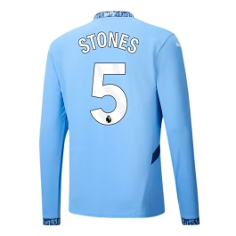 Manchester City Stones 5 Thuisshirt 2024-2025 L/S Voetbaltenue