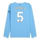 Manchester City Stones 5 Thuisshirt 2025-2026 L/S Voetbaltenue