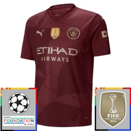 Manchester City Third Shirt Champions League With Patch 2024-2025 Voetbaltenue