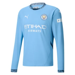 Manchester City Thuisshirt 2024-2025 L/S Voetbaltenue