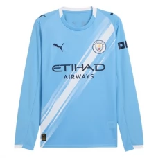 Manchester City Thuisshirt 2025-2026 L/S Voetbaltenue