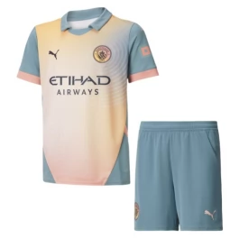 Manchester City Thuisshirt Kids Fourth 2024-2025 Voetbaltenue