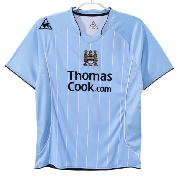 Manchester City Thuisshirt Retro 2007-2008 Voetbaltenue Manchester City Thuisshirt Retro 2007-2008 Voetbaltenue