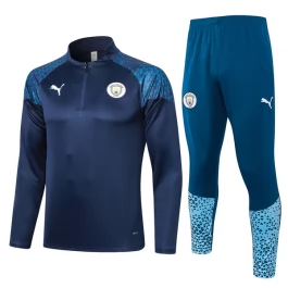 Manchester City Trainingspakken 2023-24 - 1-4 Zip Blauw