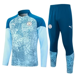 Manchester City Trainingspakken 2023-24 - 1-4 Zip Blauw