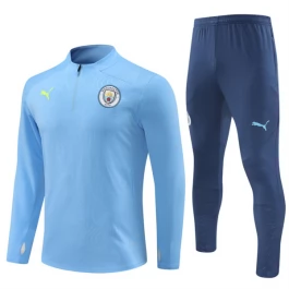 Manchester City Trainingspakken 2024-25 - 1-4 Zip Blauw