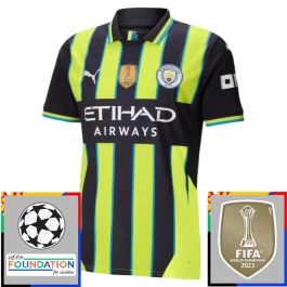 Manchester City Uitshirt Champions League With Patch 2024-2025 Voetbaltenue