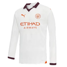 Manchester City Voetbaltenue 2023-2024 Uitshirt - L/S