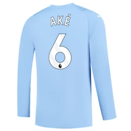 Manchester City Voetbaltenue Ake 6 2023-2024 Thuisshirt - L/S