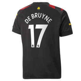 Manchester City Voetbaltenue De Bruyne 17 2022-2023 Uitshirt