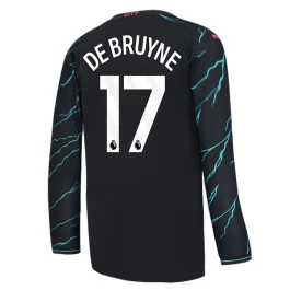 Manchester City Voetbaltenue De Bruyne 17 2023-2024 Third Shirt - L/S