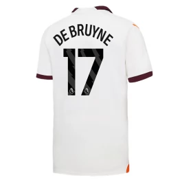 Manchester City Voetbaltenue De Bruyne 17 2023-2024 Uitshirt