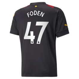Manchester City Voetbaltenue Foden 47 2022-2023 Uitshirt