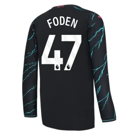 Manchester City Voetbaltenue Foden 47 2023-2024 Third Shirt - L/S