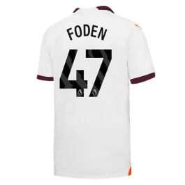 Manchester City Voetbaltenue Foden 47 2023-2024 Uitshirt