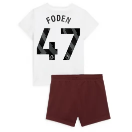 Manchester City Voetbaltenue Foden 47 2023-2024 Uitshirt Kids