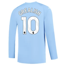 Manchester City Voetbaltenue Grealish 10 2023-2024 Thuisshirt - L/S