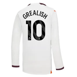 Manchester City Voetbaltenue Grealish 10 2023-2024 Uitshirt - L/S