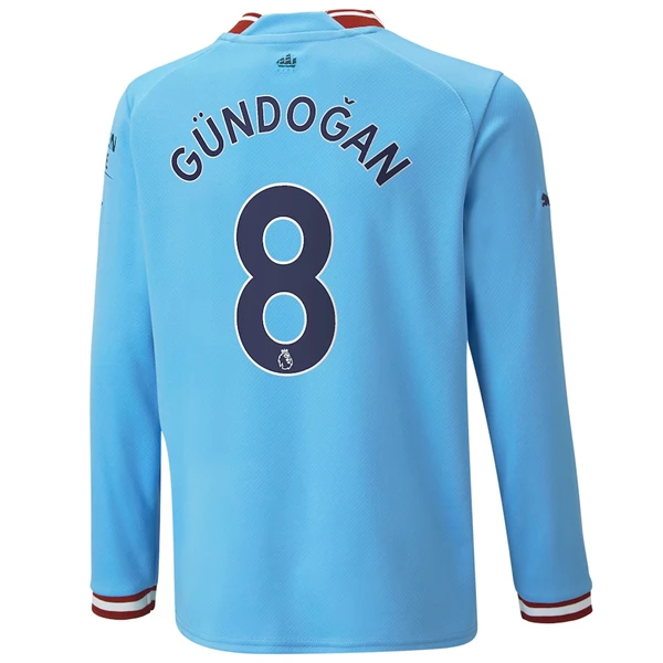 Manchester City No8 Gundogan Home Kid Soccer Club Jersey