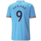 Manchester City Voetbaltenue Haaland 9 2022-2023 Thuisshirt