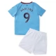 Manchester City Voetbaltenue Haaland 9 2022-2023 Thuisshirt Kids