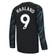 Manchester City Voetbaltenue Haaland 9 2023-2024 Third Shirt - L/S