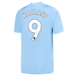 Manchester City Voetbaltenue Haaland 9 2023-2024 Thuisshirt