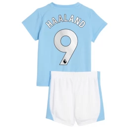 Manchester City Voetbaltenue Haaland 9 2023-2024 Thuisshirt Kids