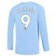 Manchester City Voetbaltenue Haaland 9 2023-2024 Thuisshirt - L/S