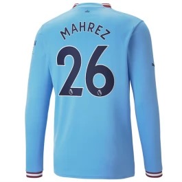 Manchester City Voetbaltenue Mahrez 26 2022-2023 Thuisshirt - L/S