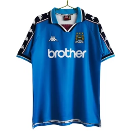 Manchester City Voetbaltenue Retro 1997-1998 Thuisshirt