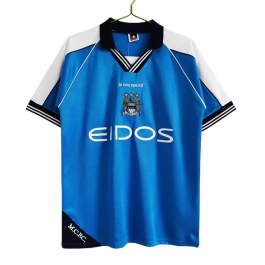 Manchester City Voetbaltenue Retro 1999-2001 Thuisshirt