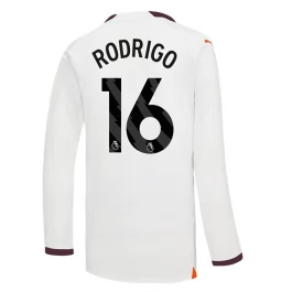 Manchester City Voetbaltenue Rodrigo 16 2023-2024 Uitshirt - L/S