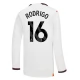 Manchester City Voetbaltenue Rodrigo 16 2023-2024 Uitshirt - L/S