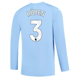 Manchester City Voetbaltenue Ruben 3 2023-2024 Thuisshirt - L/S