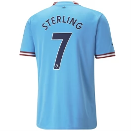 Manchester City Voetbaltenue Sterling 7 2022-2023 Thuisshirt