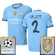 Manchester City Walker 2 Thuisshirt Champions League With Patch 2024-2025 Voetbaltenue